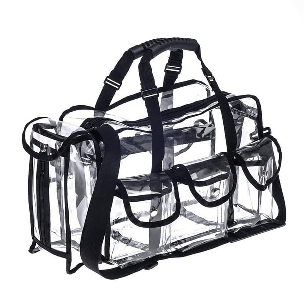 Bolsa organizadora de maquillaje Jula Vance Professional de PVC transparente