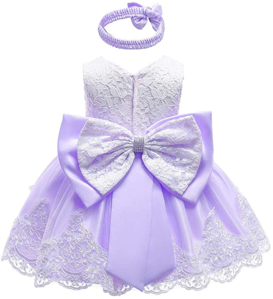 Baby Girls Party Dress Headband and Bloomers Lilac Burgundy 0-24 Months 