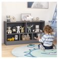 thumbnail image 4 of Toy Storage Organizer, 2-Tier Kids Bookshelf, 5 Cube Kids' Bookcases, Cabinets & Shelves, Wooden Toy Organizers, Small Book Shelf for Bedroom, Playroom, Classroom, Nursery (Gray), 4 of 9