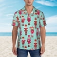 thumbnail image 4 of Soldier Nutcracker Hawaiian Shirts For Men, Summer Short-Sleeve Relaxed-Fit Button-Down Shirts Small, 4 of 9