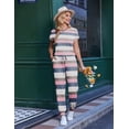 thumbnail image 3 of Ekouaer Jumpsuits for Women Dressy Casual Romper Summer Short Sleeve Vacation Outfits 2026 One Piece Travel Clothes, 3 of 6