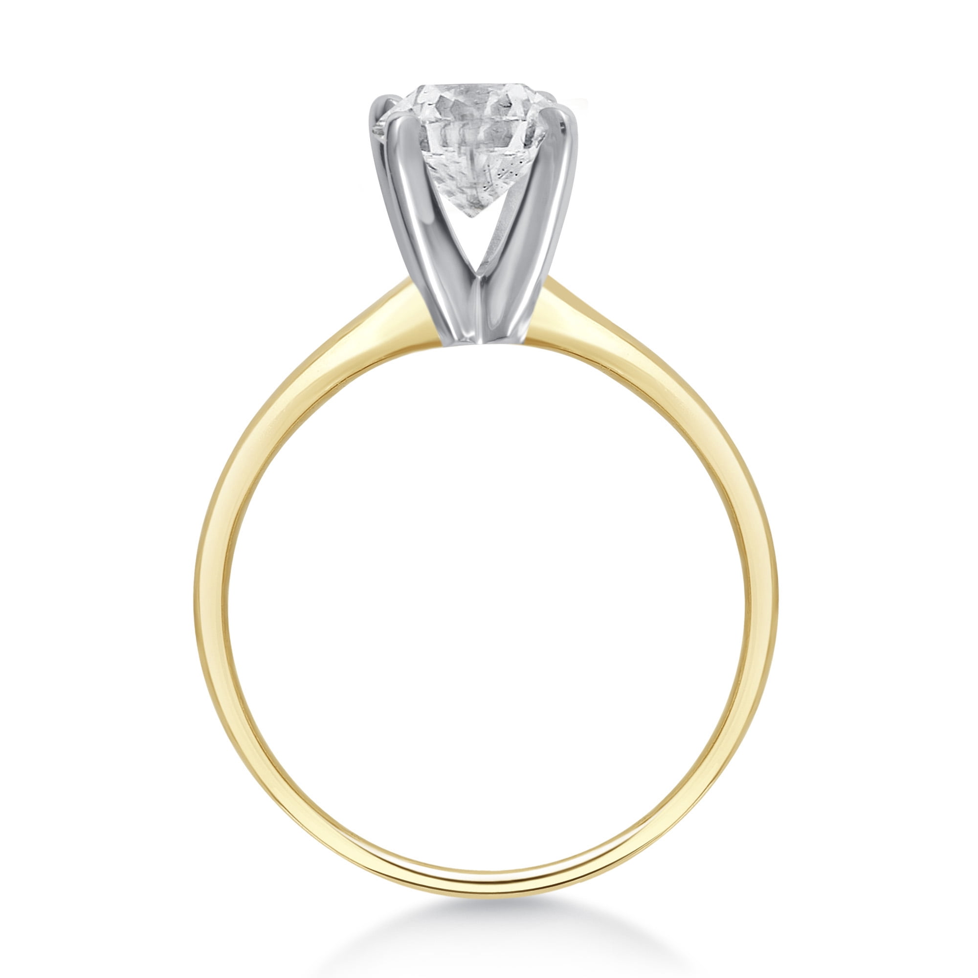 0.5 Carat T.W. Round White Diamond 14kt Yellow Gold Solitaire Ring