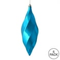 thumbnail image 3 of Vickerman 8" Turquoise Shiny Swirl Finial Ornament, Pack of 6, 3 of 3