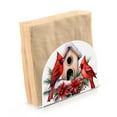 thumbnail image 2 of Birds Christmas Pines Napkin Holder for Table Clear Napkin Stand Paper Holder Acrylic Organizer Dispenser Napkins for Dinner Kitchen Restaurant Room, 2 of 8