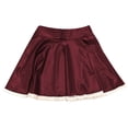 thumbnail image 6 of Faux Leather Pleated Mini Skirt for Women High Waisted Lace Hem A Line Mini Skirt, 6 of 7