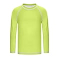thumbnail image 5 of vdgthytj Kids Long Sleeve Tops Boys Girls Crewneck Raglan Shoulder Quick Dry Sun Protection Solid Sport Shirts(9-10 years,Green), 5 of 9