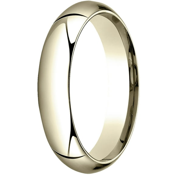 Mens 14K Yellow Gold, 5.0mm High Dome Heavy Comfort-Fit Wedding Band (sz 9.5)