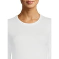 thumbnail image 4 of No Boundaries Juniors' Crew Ribbed Long Sleeve Tee, 4 of 5