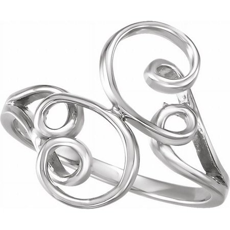 14K White Freeform Ring 5152:6253:P