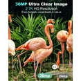 KJK Trail Camera 36MP 2.7K, Mini Game Camera with Night Vision 0.1s