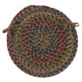 thumbnail image 2 of Colonial Mills 15" Brown, Blue and Red Handmade Braided Chair Pad, 2 of 2