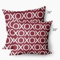 thumbnail image 4 of Simply Daisy 20 in x 20 in Red and White Graphic Prints Polyester Throw Pillow, 4 of 4