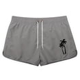 thumbnail image 4 of Men's Swim Trunk Coconut Tree Quick Dry With Pockets Swimwear Bathing Suits Beach Outdoor Grey L, 4 of 4