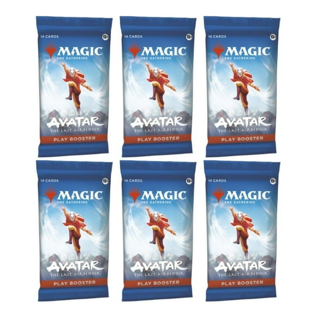 6 Packs Magic the Gathering Play Booster Pack Lot MTG Avatar the Last Airbender
