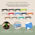 thumbnail image 5 of WestinTrends Malibu 46" length backless Outdoor Garden Bench, Pacific Blue, 5 of 14