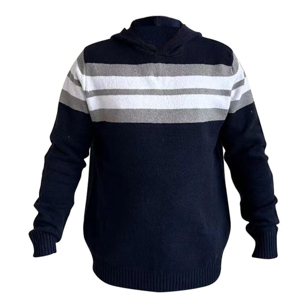 Suéter George Para Hombre, con Rayas y Capucha