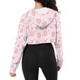 thumbnail image 4 of Suhoaziia Hoodie Crop Tops for Women Stretchy Sweatshirt Fashion Pullover Tops Graphic Preppy Streetwear Strawberry Rabbit Spring Clothing Drop Shoulders Lightweight Y2K Clothes Size 2XL, 4 of 6