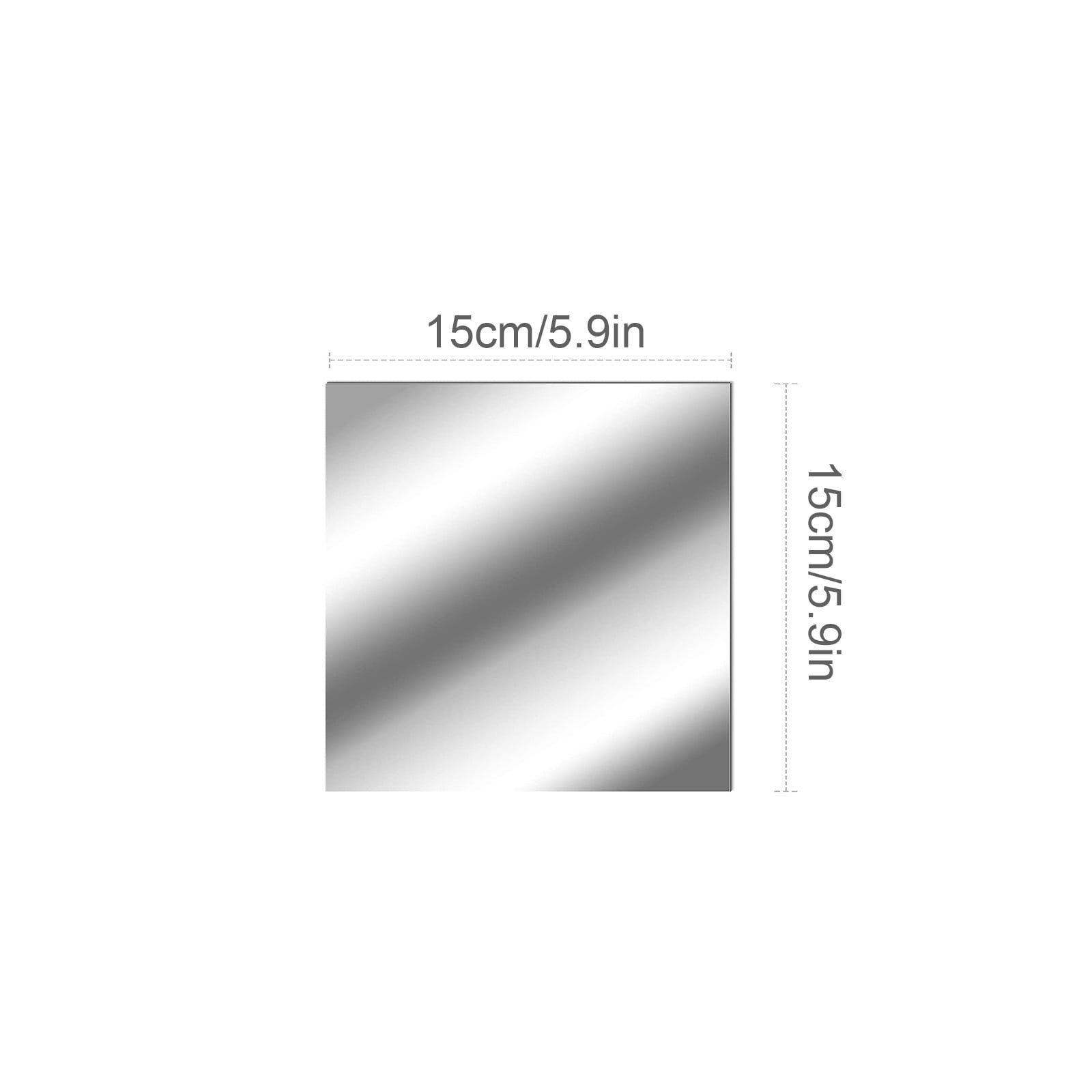 Jikolililili Wall Mirror with Acrylic Adhesive, Frameless Body Mirror Tiles for Bedroom Bathroom