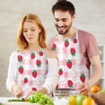 thumbnail image 3 of Strawberry Fruit Heart Daisy Checkered Apron-Garden Aprons for Women with Pockets-Cotton Linen Waterproof Kitchen Cooking Gardening Aprons Adjustable for Kitchen,Cooking,BBQ and Salon 33x27 Inch, 3 of 7