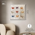 thumbnail image 5 of Embroidered Delicate Butterflies Canvas Winter Floral Art by Art Remedy, White Frame, 30" x 30", 5 of 7