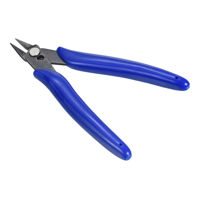 Cortador de alambre Uxcell, cortador de flush, mini cortador diagonal, cortador de alambre, azul