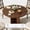 Brown, variant on HUONA Wooden Dining Table 120CM Round Dining Table for 4-6 People Kitchen Home Furniture Waterproof Spacious Tabletop Brown