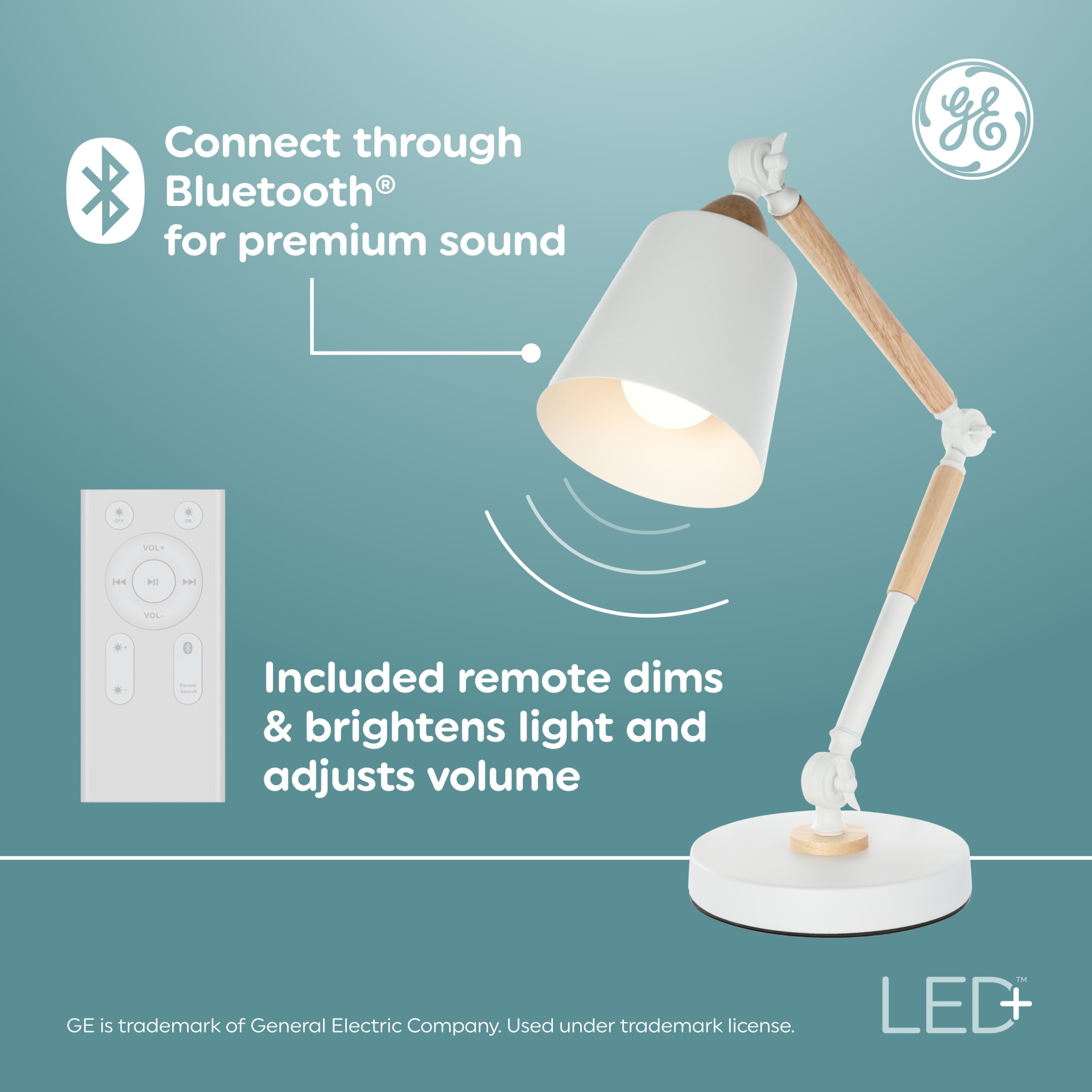 GE LED+ Speaker LED Light Bulb, Color Changing, 2-Pack photo 4