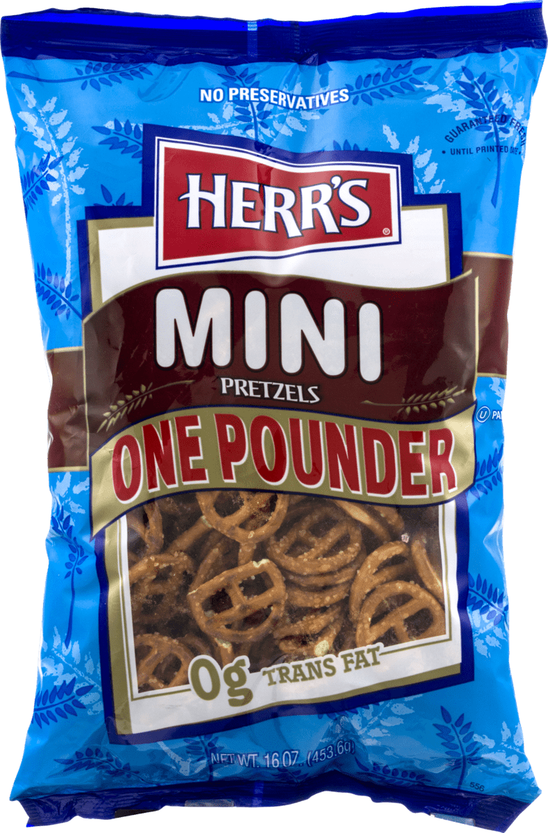 Herr's Mini One Pounder Pretzels No Cholesterol, No Preservatives 3