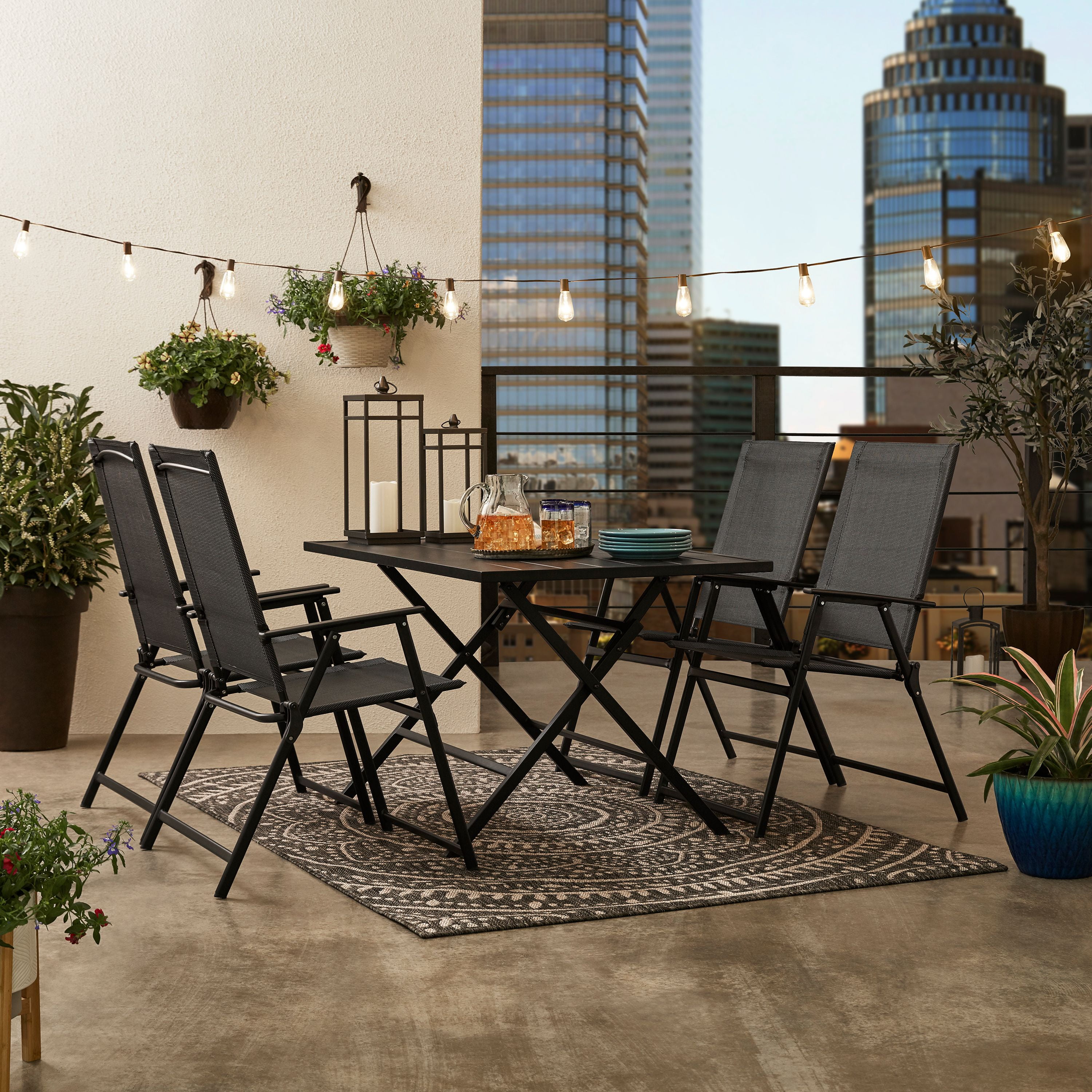 fold up patio set