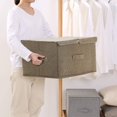 thumbnail image 2 of PENGXIANG Storage Box Collapsible Linen Fabric Clothing Basket Bins Toy Box Organizer, 2 of 4