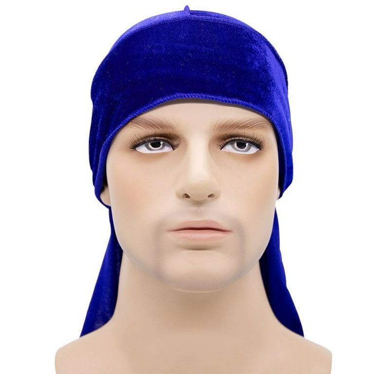 FeiraDeVaidade Velvet Durag Durag Waves Unisex Crushed Velvet Waves Durag  Cap Long Tail Headwrap Durag Turban Hat 