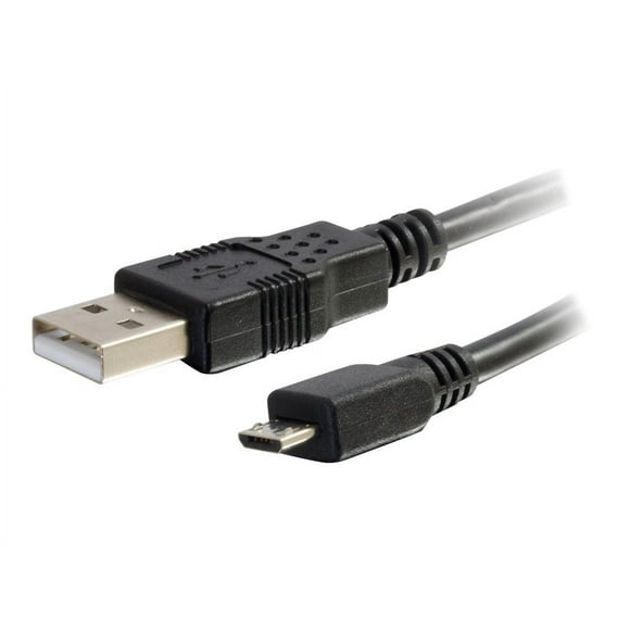 C2G 6.6ft USB to Micro B Cable - USB A to Micro USB Cable - USB 2.0 - M/M - USB cable - USB (M) to Micro-USB Type B (M) - 6.6 ft - black