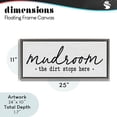thumbnail image 3 of Mudroom Script Dirt Stops Here Gray Framed Floater Canvas Wall Art, design by Lettered and Lined, 3 of 10