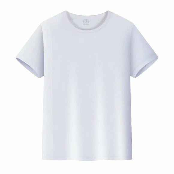TIWEKE Chemises de Baseball pour Garçons, T-Shirts pour Enfants à Manches Courtes, Haut Uni, T-Shirts Garçon et Fille Unisexe pour Tout-Petits et Enfants, T-Shirt à Col Rond, Polos à Manches Courtes pour Garçons de 2-3 Ans, Blanc