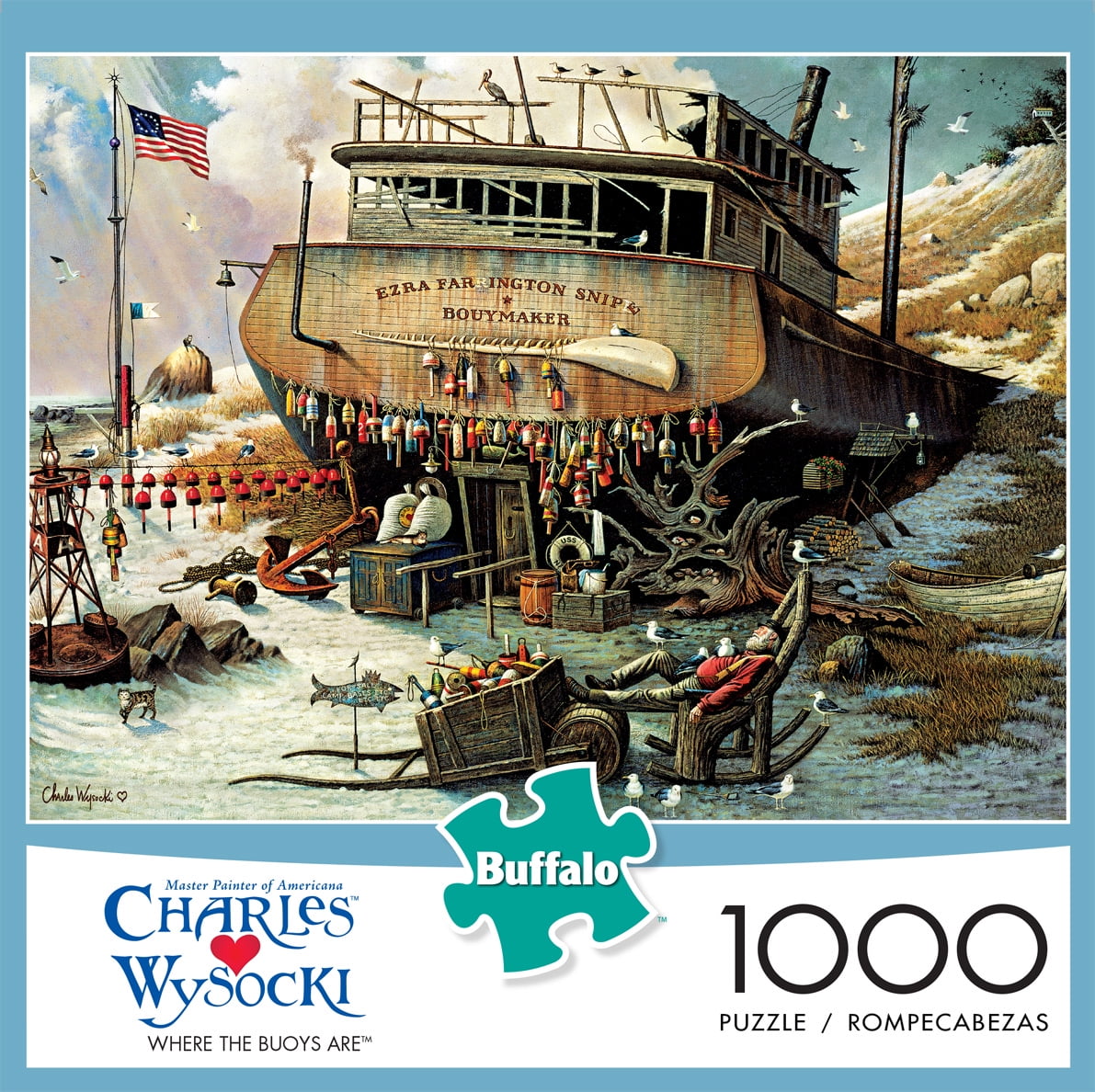 Buffalo Games Charles Wysocki Where the Buoys Are 1000 Pieces Jigsaw Puzzle