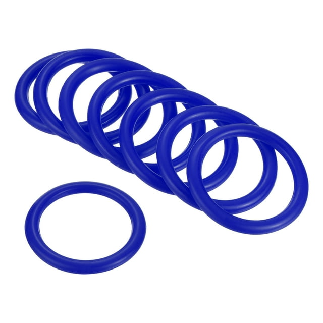 Unique Bargains 4cm Plastic Carnival Ringtoss Rings Hoop Party Favor Game, Blue 12 Pack