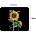 thumbnail image 4 of Anti-Slip Rubber Base Mouse Pad Easy Gliding Computer Mouse Mat 7.9x9.5in Yellow Floral Quote "You Are My Sunflower" for Office & Home, 4 of 6