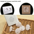thumbnail image 6 of 10pcs Power Socket Covers Home Baby Proofing Power Outlet Transparent Plastic Safety Caps, 6 of 8