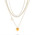 thumbnail image 1 of Collar con Colgante Dos Corazones JeenMata Juego Regalo 3 Pzas Ajustable Mujer, 1 of 6