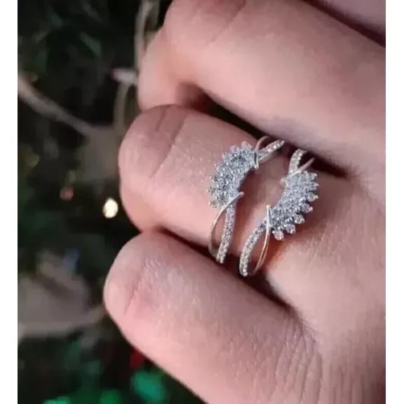 2 Ct Round Cut White Lab-Created Enhancer Wrap Ring Guard 14K White Gold Plated