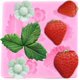 thumbnail image 1 of 1 Pc 3D Strawberry and Flowers Silicone Mold for DIY Chocolate Gum Paste Handmade Ice Cream Crystal Cupcake Cake Topper Decor, 1 of 4