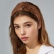 thumbnail image 2 of Bandas anchas anudadas brillantes para la cabeza, diadema para mujer, aro para el cabello, marrón, 2 of 7