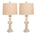 thumbnail image 2 of cory martin w-6238caw-2pk fangio lighting's #6238caw-2pk pair of distressed, sculpted candlestick resin table lamps finish, 26.5, cottage antique white, 2 piece, 2 of 3