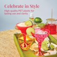 thumbnail image 2 of 48 Plastic Margarita Glasses - 12 oz - Hard Assorted Colours Plastic Cocktail Cups - Disposable Party Cups - Large Margarita Glasses - Cocktail Coupe, 2 of 6