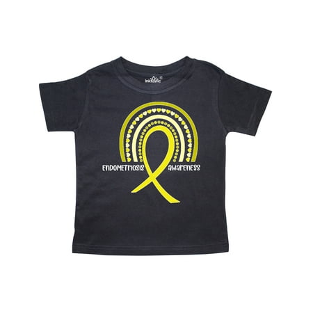 

Inktastic Endometriosis Awareness Yellow Ribbon Rainbow Gift Toddler Boy or Toddler Girl T-Shirt