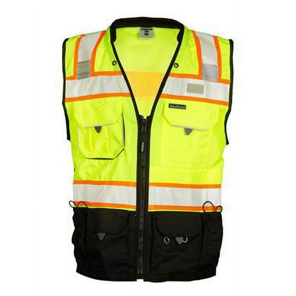 Kishigo - Premium Black Series Surveyors Vest - S5002-5003 - Lime - Size: XL