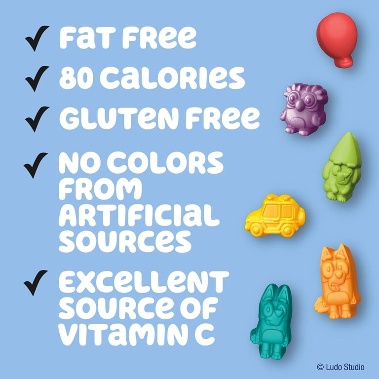 2 pack) Bluey Gluten Free Assorted Fruit Flavored Snacks (22