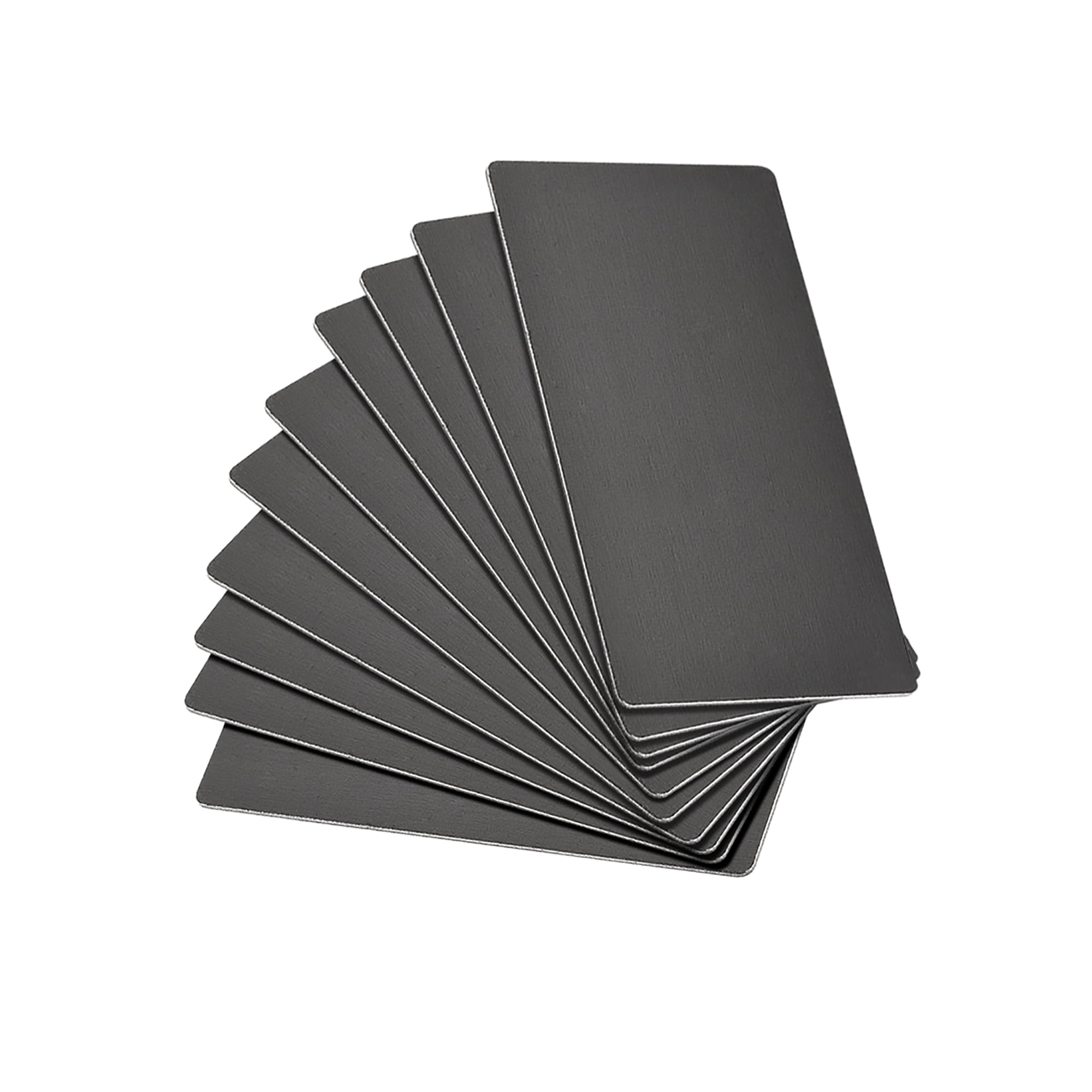 Uxcell 100x50x1mm Aluminum Blank Metal Card Anodized Black 10 Pack