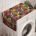 thumbnail image 1 of Botany Washing Machine Organizer, Abstract Flower Leaves Monstera Autumnal Botanical Rhythmic Pattern, Anti-slip Fabric Top Cover for Washer and Dryer, Dark Salmon Multicolor, by Ambesonne, 1 of 1