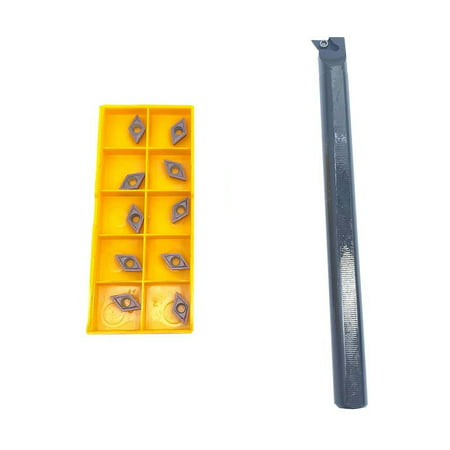 

1pc 95° Sducr +10pcs Turning Tool With Carbide Inserts DCMT070204 Zouzmin For Handicrafts For Turning Parts With Inner Holes And Small Holes CNC Lathe Internal Turning Tool Holder Turning Tool With S